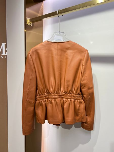 women's jackets 23 brown drawstring waistband british style short coat leather jacket slim fit round neck caramel 230802, Black;brown
women's jackets 23 brown drawstring waistband british style short coat leather jacket slim fit round neck caramel 230802, Black;brown