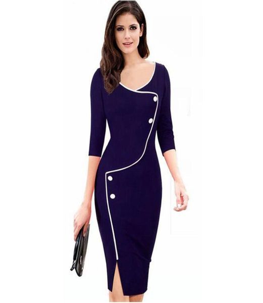 button bodycon dress women 2018 autumn winter solid half sleeve back zipper split vestidos vintage office ladies dresses3839332, White;black
button bodycon dress women 2018 autumn winter solid half sleeve back zipper split vestidos vintage office ladies dresses3839332, White;black