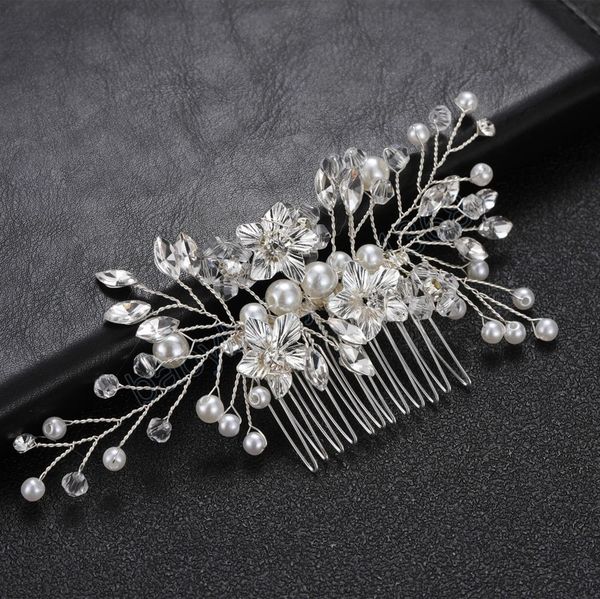 bridal hair comb pearl tiaras wedding hair accessories for women silver color floral hairpin fahsion bridal hairband jewelry, Slivery;white
bridal hair comb pearl tiaras wedding hair accessories for women silver color floral hairpin fahsion bridal hairband jewelry, Slivery;white