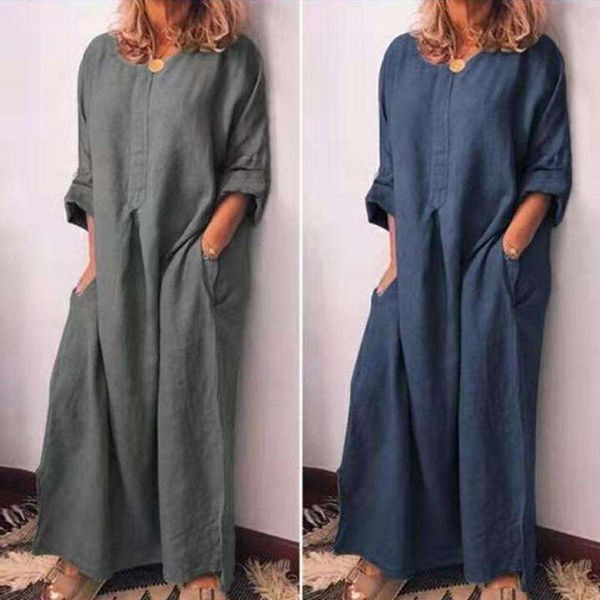 autumn womens clothing pure color loose long sleeved dress, Black;gray
autumn womens clothing pure color loose long sleeved dress, Black;gray
