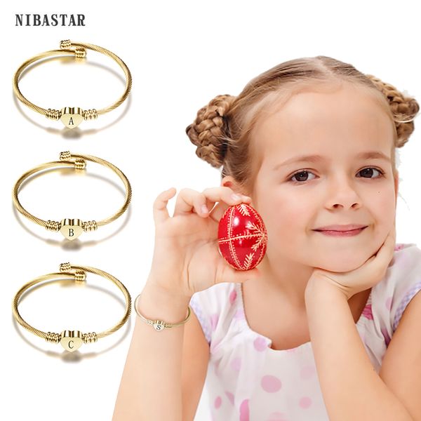 bangle lovely kids initial bracelets stainless steel tiny letter personalized gift for baby gold color heart custom bangles handmade gi 2308, Black
bangle lovely kids initial bracelets stainless steel tiny letter personalized gift for baby gold color heart custom bangles handmade gi 2308, Black