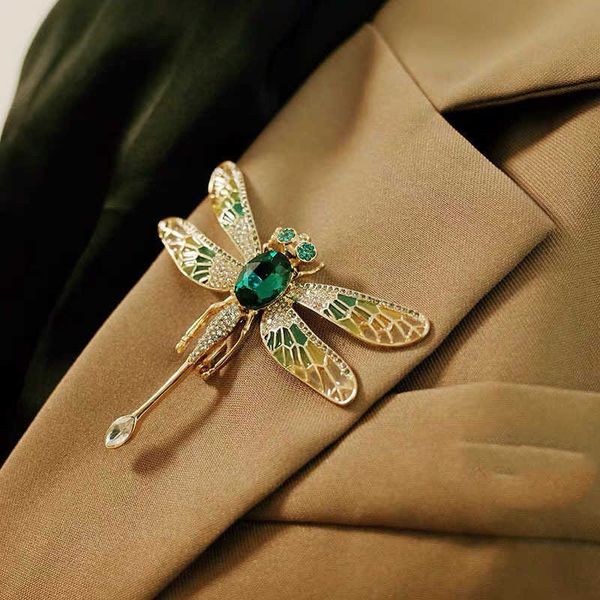 smart winged dragonfly brooch for men and women high grade breast flower gradient enamel dropping oil insect pin, Silver
smart winged dragonfly brooch for men and women high grade breast flower gradient enamel dropping oil insect pin, Silver