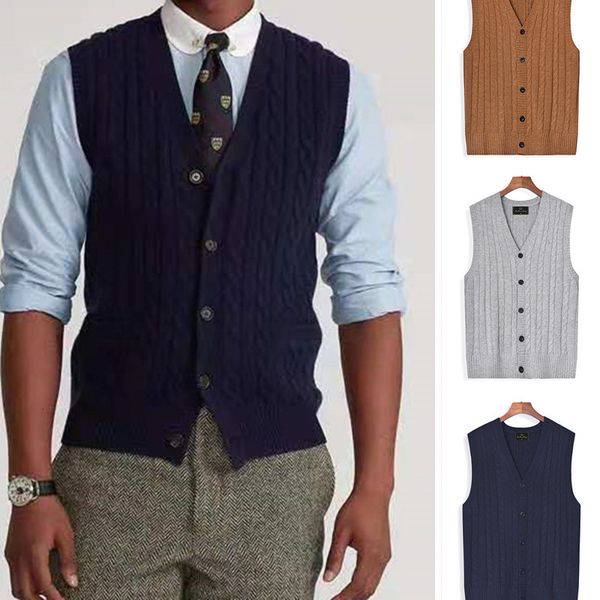 men's sweaters wool small horse vneck warm pullover men casual vest autumn winter knitwear homme sleeveless cardigan 230802, White;black
men's sweaters wool small horse vneck warm pullover men casual vest autumn winter knitwear homme sleeveless cardigan 230802, White;black
