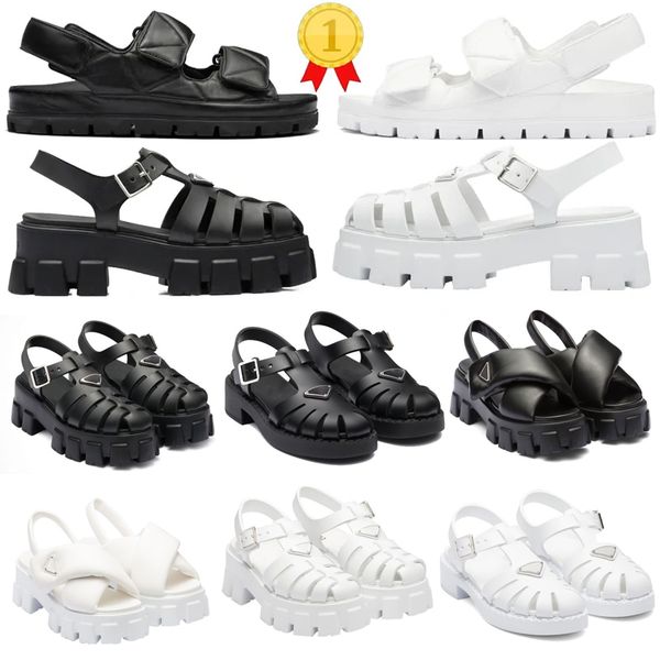 2023 designer lady leather sandals rubber sandal womens fisherman platform slides triangle metal logo slippers retro beach loafers round toe, Black
2023 designer lady leather sandals rubber sandal womens fisherman platform slides triangle metal logo slippers retro beach loafers round toe, Black