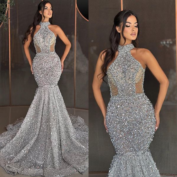 elegant silver mermaid evening dresses sequins halter formal party prom dress red carpet long dresses for special occasion, Black;red
elegant silver mermaid evening dresses sequins halter formal party prom dress red carpet long dresses for special occasion, Black;red