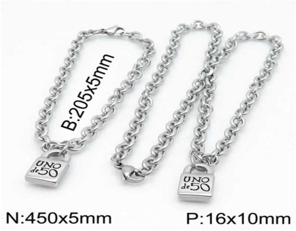 fashion women men silver color gold stainless steel round lock key heart uno de 50 ball bead bracelet necklace jewelry sets 2103209414624
fashion women men silver color gold stainless steel round lock key heart uno de 50 ball bead bracelet necklace jewelry sets 2103209414624
