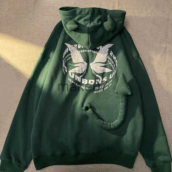 men's hoodies sweatshirts little devil with tail coat devil hoodie loose gothic sweatshirt high street y2k clothing couple zipper hoodi, Black
men's hoodies sweatshirts little devil with tail coat devil hoodie loose gothic sweatshirt high street y2k clothing couple zipper hoodi, Black