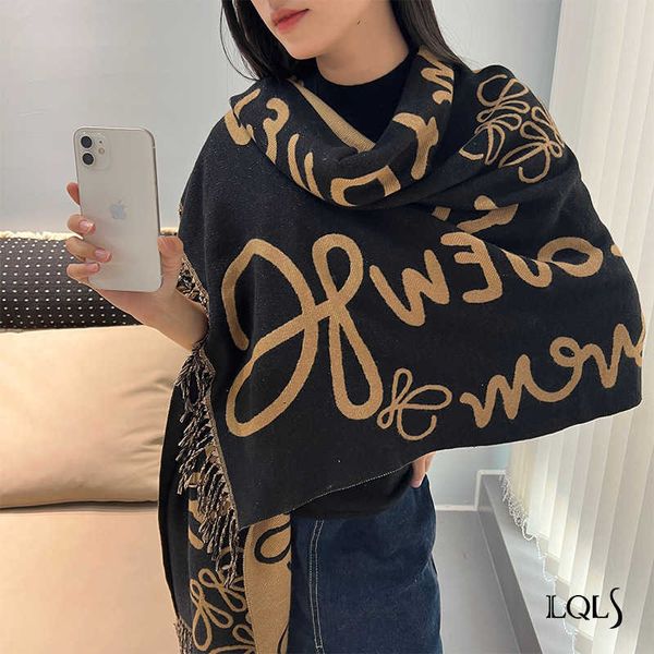 graffiti simplified classic black camel color matching letter sense scarf for girls in winter whitening versatile shawl warmth, Blue;gray
graffiti simplified classic black camel color matching letter sense scarf for girls in winter whitening versatile shawl warmth, Blue;gray