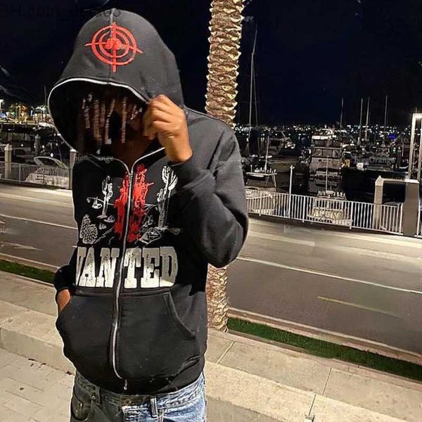 men's hoodies sweatshirts new gothic zipper hoodie long sleeve harajuku hip hop vintage sweatshirt women's aesthetic casual street, Black
men's hoodies sweatshirts new gothic zipper hoodie long sleeve harajuku hip hop vintage sweatshirt women's aesthetic casual street, Black