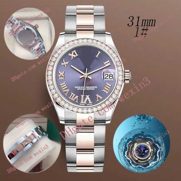 luxury flat roman six-point diamond dial bezel small diamond large chain 31mm 2813 gold automatic steel swim waterproof watch, Slivery;brown
luxury flat roman six-point diamond dial bezel small diamond large chain 31mm 2813 gold automatic steel swim waterproof watch, Slivery;brown