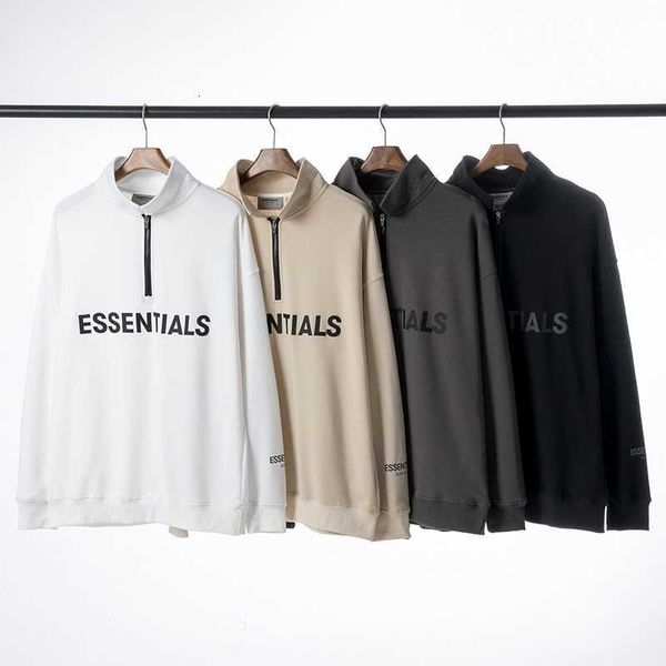 american high street eentials hoodies fashion stand up collar half zip pullover comfortable essentils sweatshirts, Black
american high street eentials hoodies fashion stand up collar half zip pullover comfortable essentils sweatshirts, Black