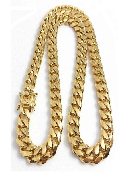 stainless steel jewelry 18k gold plated high polished miami cuban link necklace men punk 15mm curb chain double safety clasp 18inc1122425, Silver
stainless steel jewelry 18k gold plated high polished miami cuban link necklace men punk 15mm curb chain double safety clasp 18inc1122425, Silver