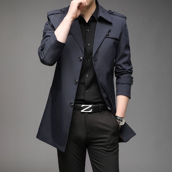 men's casual shirts 2023 spring men trench fashion england style long coats mens outerwear jackets windbreaker brand clothing 230802, White;black
men's casual shirts 2023 spring men trench fashion england style long coats mens outerwear jackets windbreaker brand clothing 230802, White;black