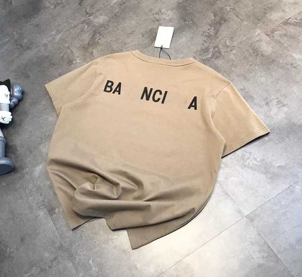 embroidered letters at the front and back trendy coffee color simple american casual couple short sleeved t-shirt, White
embroidered letters at the front and back trendy coffee color simple american casual couple short sleeved t-shirt, White