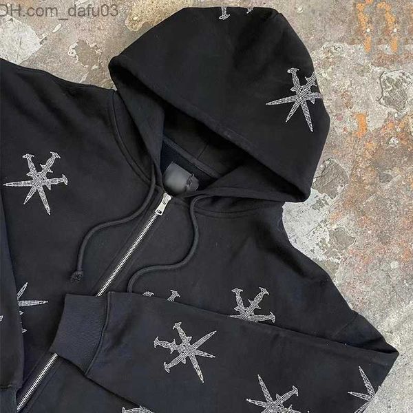 men's hoodies sweatshirts 2000s gothic y2k rhinestone graphic jacket zipper hoodie korean street costume grunge hip hop long sleeve fas, Black
men's hoodies sweatshirts 2000s gothic y2k rhinestone graphic jacket zipper hoodie korean street costume grunge hip hop long sleeve fas, Black