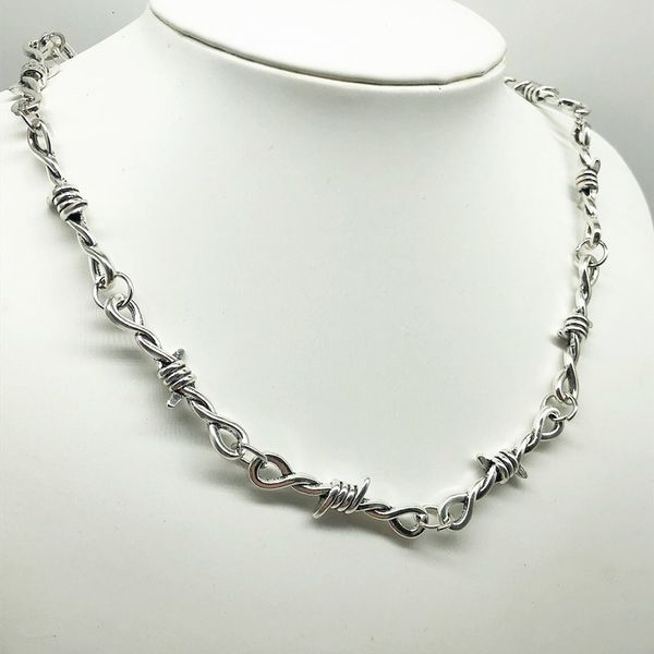 pendant necklaces small wire brambles iron choker necklace women hip hop gothic punk style barbed wire little thorns chain gifts 230802, Silver
pendant necklaces small wire brambles iron choker necklace women hip hop gothic punk style barbed wire little thorns chain gifts 230802, Silver