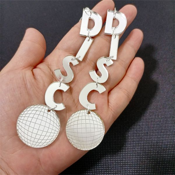 disco ball long dangle earrings for women mirror silver color trendy acrylic classic party jewelry accessories
disco ball long dangle earrings for women mirror silver color trendy acrylic classic party jewelry accessories