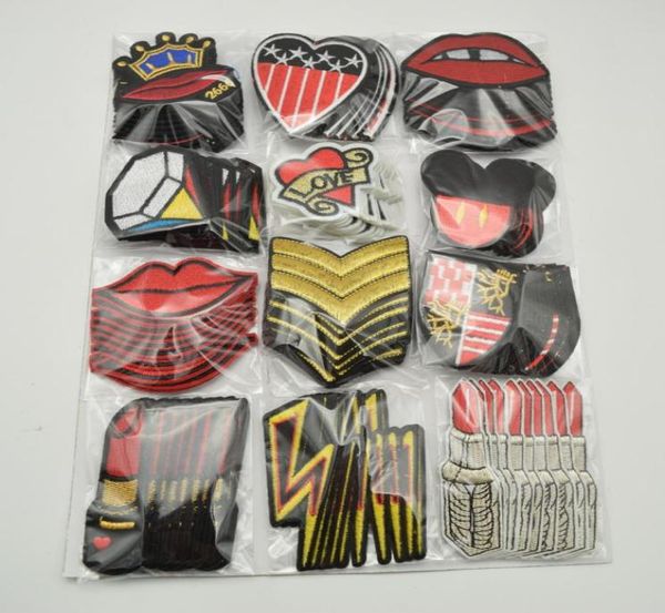 120pcsset crownmouthlipstickheart shape embroidered applique iron on patch design diy sew iron on patch badge2816706, Black
120pcsset crownmouthlipstickheart shape embroidered applique iron on patch design diy sew iron on patch badge2816706, Black