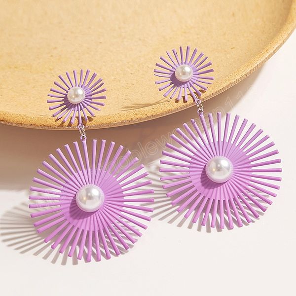 summer exaggerated big pearl round drop earrings for women fashion gradient color sun flower earrings sweet femme jewelry gift, Silver
summer exaggerated big pearl round drop earrings for women fashion gradient color sun flower earrings sweet femme jewelry gift, Silver