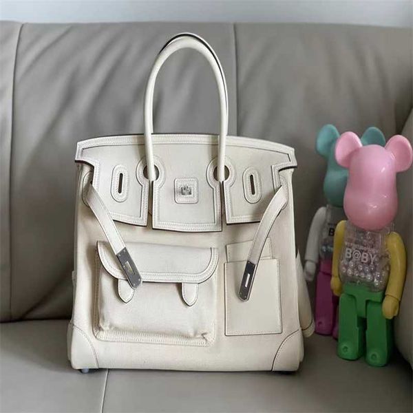 cargo birkins handbag h family's fully handmade wax thread sewn bag 35cm canvas with swift cowhide cream white
cargo birkins handbag h family's fully handmade wax thread sewn bag 35cm canvas with swift cowhide cream white
