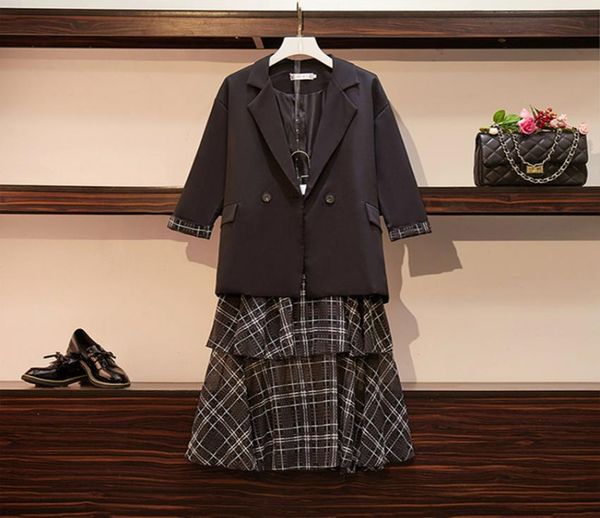 autumn large size 2 pieces sets woman elegant blazer coatplaid skirt suit fashion plus size woman suits big size 2 pcs sets1891266, White
autumn large size 2 pieces sets woman elegant blazer coatplaid skirt suit fashion plus size woman suits big size 2 pcs sets1891266, White