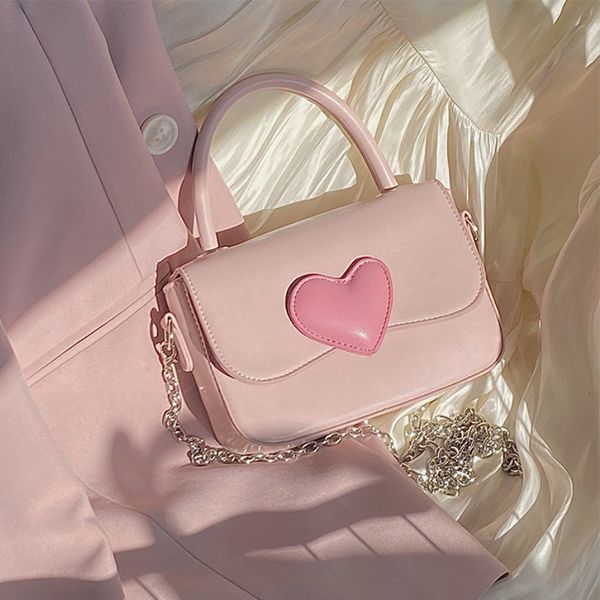 evening bags korean version of senior sense girl cute color contrast portable messenger bag female pink love chain women's square bag 2
evening bags korean version of senior sense girl cute color contrast portable messenger bag female pink love chain women's square bag 2