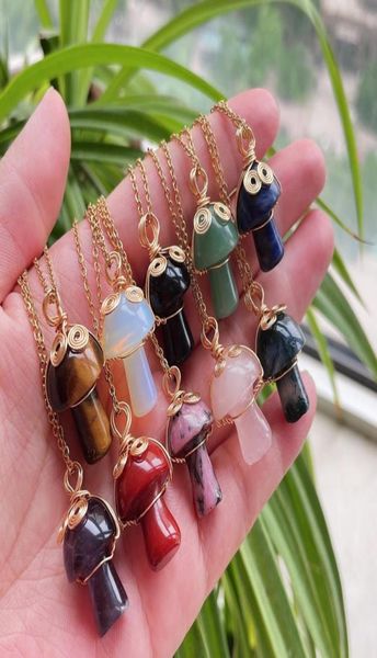 reiki natural crystal necklace golden chain cute mascot mushroom pendant necklace amethysts labradorite opal chokers5372989, Silver
reiki natural crystal necklace golden chain cute mascot mushroom pendant necklace amethysts labradorite opal chokers5372989, Silver