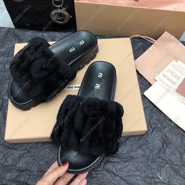 miu designer luxury slides men women slippers ladies wool winter fur fluffy furry warm letters sandals comfortable fuzzy girls flip flop sli, Black
miu designer luxury slides men women slippers ladies wool winter fur fluffy furry warm letters sandals comfortable fuzzy girls flip flop sli, Black