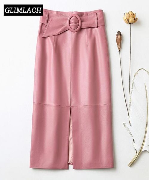 skirts 2021 women genuine leather wrap skirt with belt high waist front slit office lady real midi long pink female152240473972881, Black
skirts 2021 women genuine leather wrap skirt with belt high waist front slit office lady real midi long pink female152240473972881, Black