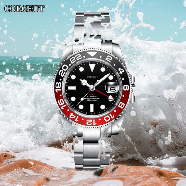 wristwatches corgeut 40mm gmt luxury fashion business mens watches nh34 automatic sapphire glass watch for man multi time zone 128 ring date, Slivery;brown
wristwatches corgeut 40mm gmt luxury fashion business mens watches nh34 automatic sapphire glass watch for man multi time zone 128 ring date, Slivery;brown