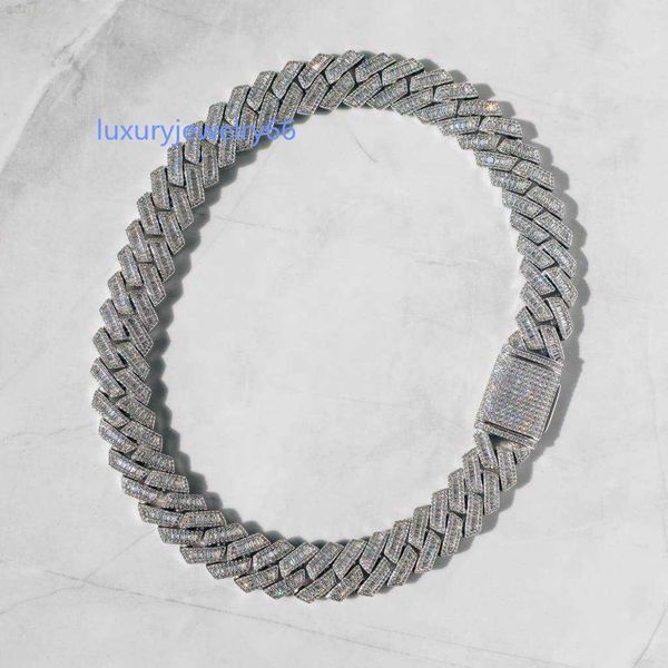 hip hop jewelry 925 sterling silver 20mm iced out baguette moissanite cuban link chain necklace
hip hop jewelry 925 sterling silver 20mm iced out baguette moissanite cuban link chain necklace