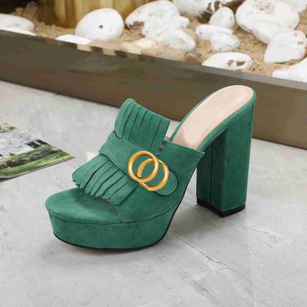 slippers classic designer women half slippers cowhide leather suede thick heels metal slides woman shoe beach lazy sandals 35-40--41-42 us4-, Black
slippers classic designer women half slippers cowhide leather suede thick heels metal slides woman shoe beach lazy sandals 35-40--41-42 us4-, Black
