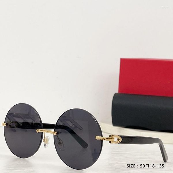 sunglasses 2023 rimless glass round men's retro frame brand and women's sun shades372, White;black
sunglasses 2023 rimless glass round men's retro frame brand and women's sun shades372, White;black