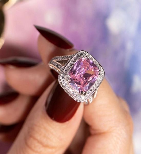 handmade 925 silver ring finger big pink princesscut 10ct simulated diamond pave 192pcs cz wedding ring for women jewelry7871589, Slivery;golden
handmade 925 silver ring finger big pink princesscut 10ct simulated diamond pave 192pcs cz wedding ring for women jewelry7871589, Slivery;golden