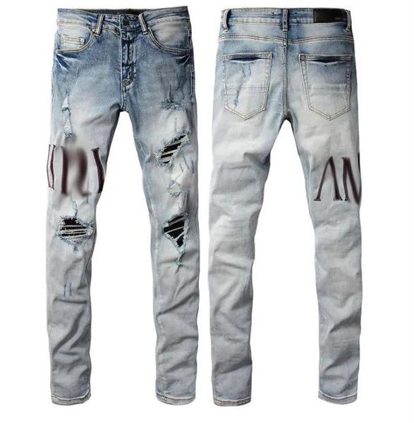 new men jeans hole light blue dark gray italy brand man long pants trousers streetwear denim skinny slim straight biker jean for d2 ###
new men jeans hole light blue dark gray italy brand man long pants trousers streetwear denim skinny slim straight biker jean for d2 ###