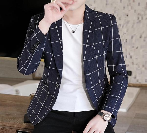 men039s suits blazers brand clothing fashion casual small suit men slim fit jacket korean style trendy plaid single western m2309477, White;black
men039s suits blazers brand clothing fashion casual small suit men slim fit jacket korean style trendy plaid single western m2309477, White;black