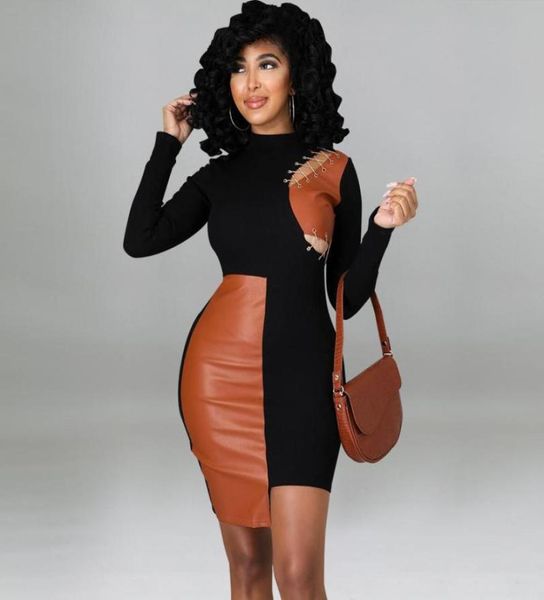 casual dresses 2022 turtleneck knitted pu patchwork mini dress women slim fashion outfits long sleeve autumn lady vestidos1292367, Black;gray
casual dresses 2022 turtleneck knitted pu patchwork mini dress women slim fashion outfits long sleeve autumn lady vestidos1292367, Black;gray