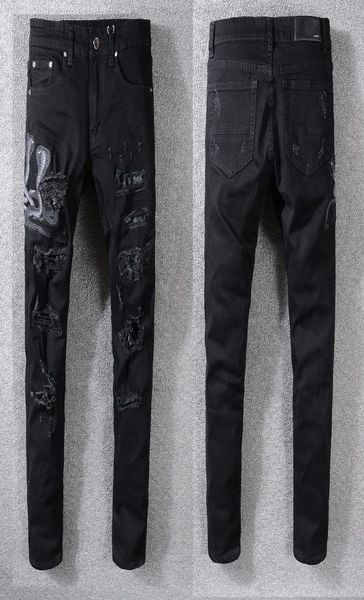 2020 new men039s design snake jeans skinny ripped destroyed stretch slim fit hop hop pants with holes embroidered jeans size 285888593, Blue
2020 new men039s design snake jeans skinny ripped destroyed stretch slim fit hop hop pants with holes embroidered jeans size 285888593, Blue