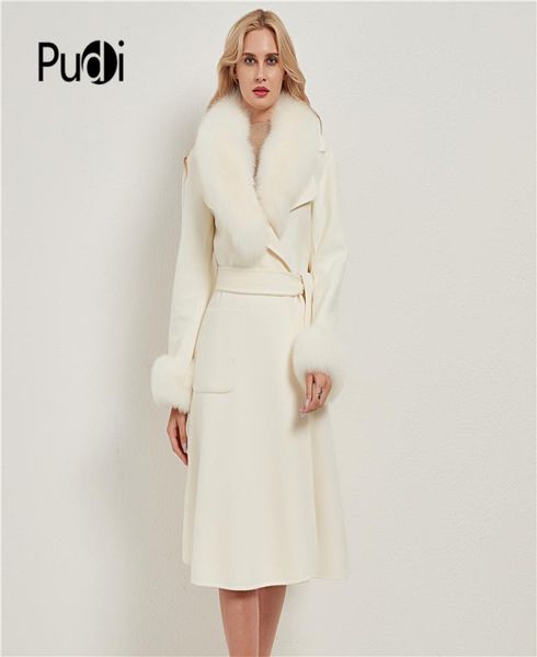 pudi women real fox fur coat jacket female lady wool blends coats jackets long trench with fox collar cuff ct0325852817, Black
pudi women real fox fur coat jacket female lady wool blends coats jackets long trench with fox collar cuff ct0325852817, Black