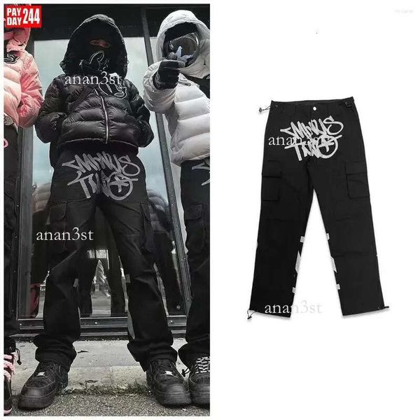 men's pants minus two cargo haruku casual loose punk rock straight wide leg trouser streetwear pant retro street trend overallsmn, Black
men's pants minus two cargo haruku casual loose punk rock straight wide leg trouser streetwear pant retro street trend overallsmn, Black