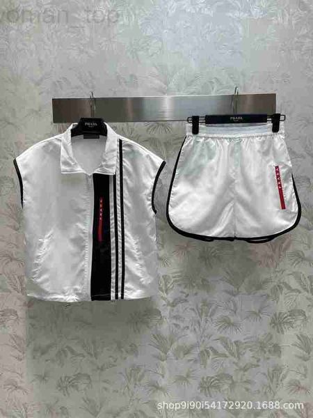 women's two piece pants designer p family 23 summer new sleeveless classic red label sports shorts lightweight and breathable dhwg, White
women's two piece pants designer p family 23 summer new sleeveless classic red label sports shorts lightweight and breathable dhwg, White