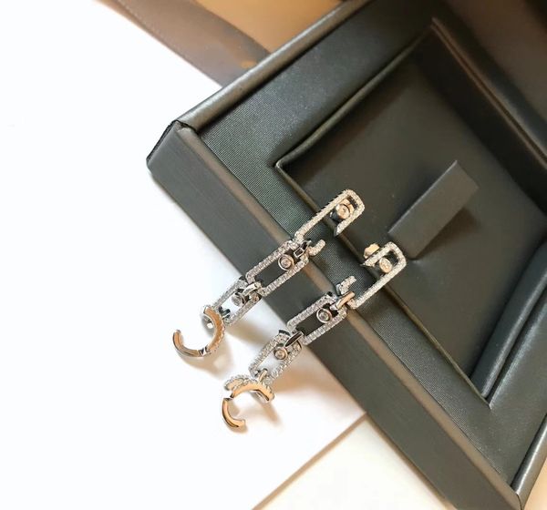 classic dangle earrings move brand designer sterling silver three hollow square zircon full crystal long chain clip earrings for women party
classic dangle earrings move brand designer sterling silver three hollow square zircon full crystal long chain clip earrings for women party