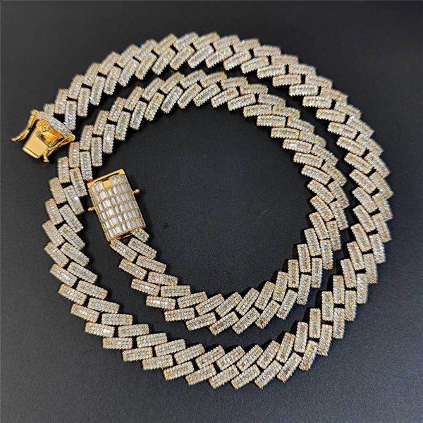 14mm cuban chain buckle iced out full diamond double row zircon rhombus men's necklace, Silver
14mm cuban chain buckle iced out full diamond double row zircon rhombus men's necklace, Silver