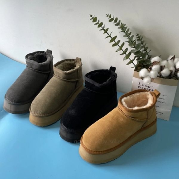 leather snow boots designer classic ankle boots platform fluffy warm winter women boot, Black
leather snow boots designer classic ankle boots platform fluffy warm winter women boot, Black
