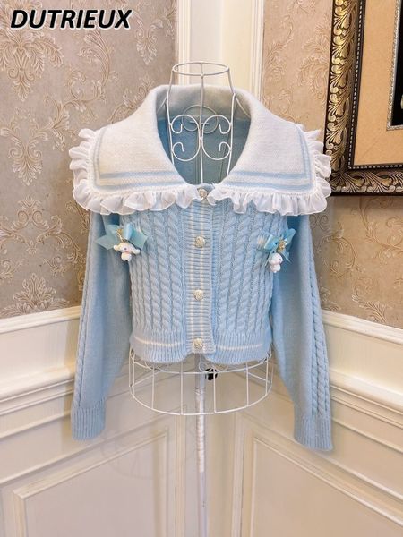 women's knits tees sweet girl princess sweater bow lolita style knitted sailor collar spring autumn loose cardigan coat 230803, White
women's knits tees sweet girl princess sweater bow lolita style knitted sailor collar spring autumn loose cardigan coat 230803, White