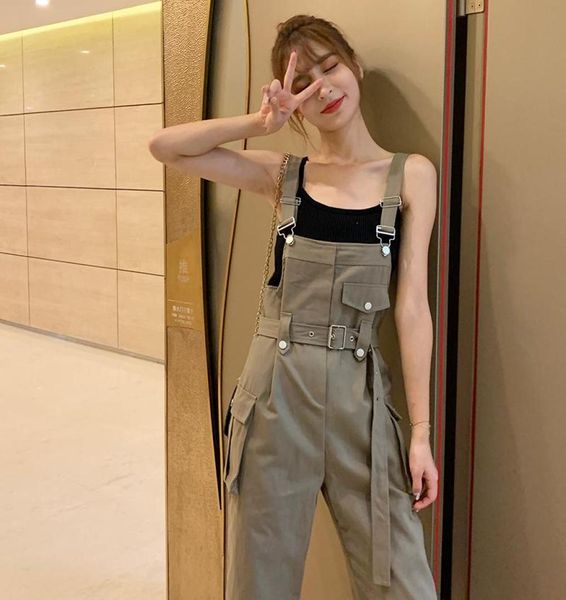 women039s jumpsuits rompers women casual cargo female sash pocket 2021 korean fashion womens jumpsuit romper chic spring summ3536973, Black;white
women039s jumpsuits rompers women casual cargo female sash pocket 2021 korean fashion womens jumpsuit romper chic spring summ3536973, Black;white