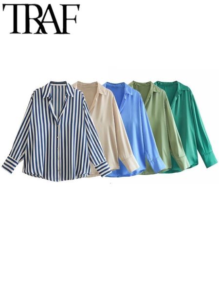 women's blouses shirts traf spring fashion button up satin shirt blouse women solid vintage lady long sleeve y2k loose street l230802, White
women's blouses shirts traf spring fashion button up satin shirt blouse women solid vintage lady long sleeve y2k loose street l230802, White