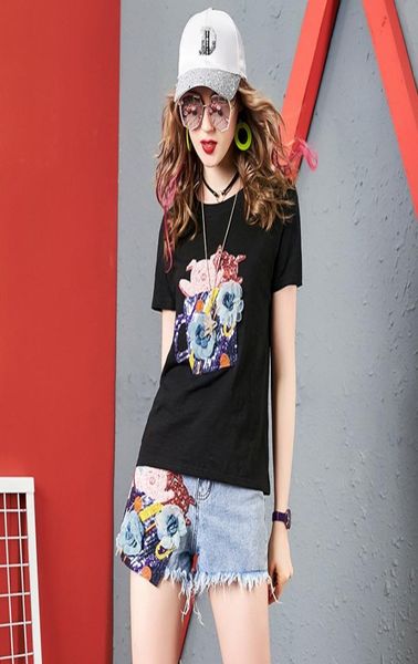 arrival summer women039s beading 3d flower sequins tshirts high waist denim short jeans clothes 2 pieces set suits 2105252044736, White
arrival summer women039s beading 3d flower sequins tshirts high waist denim short jeans clothes 2 pieces set suits 2105252044736, White