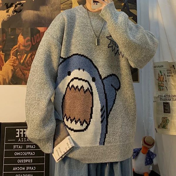 men's sweaters harajuku men shark sweater male winter patchwor korean style cartoon pullover oversize female long sleeve cloth 230802, White;black
men's sweaters harajuku men shark sweater male winter patchwor korean style cartoon pullover oversize female long sleeve cloth 230802, White;black