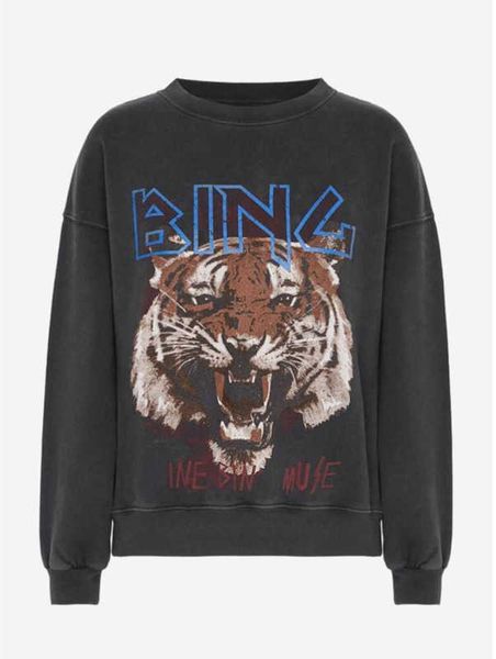 anines bing designer hoodie new autumn winter 23 women's tiger head white ink digital print washed faded sweatshirt with snowflake effe, Black
anines bing designer hoodie new autumn winter 23 women's tiger head white ink digital print washed faded sweatshirt with snowflake effe, Black